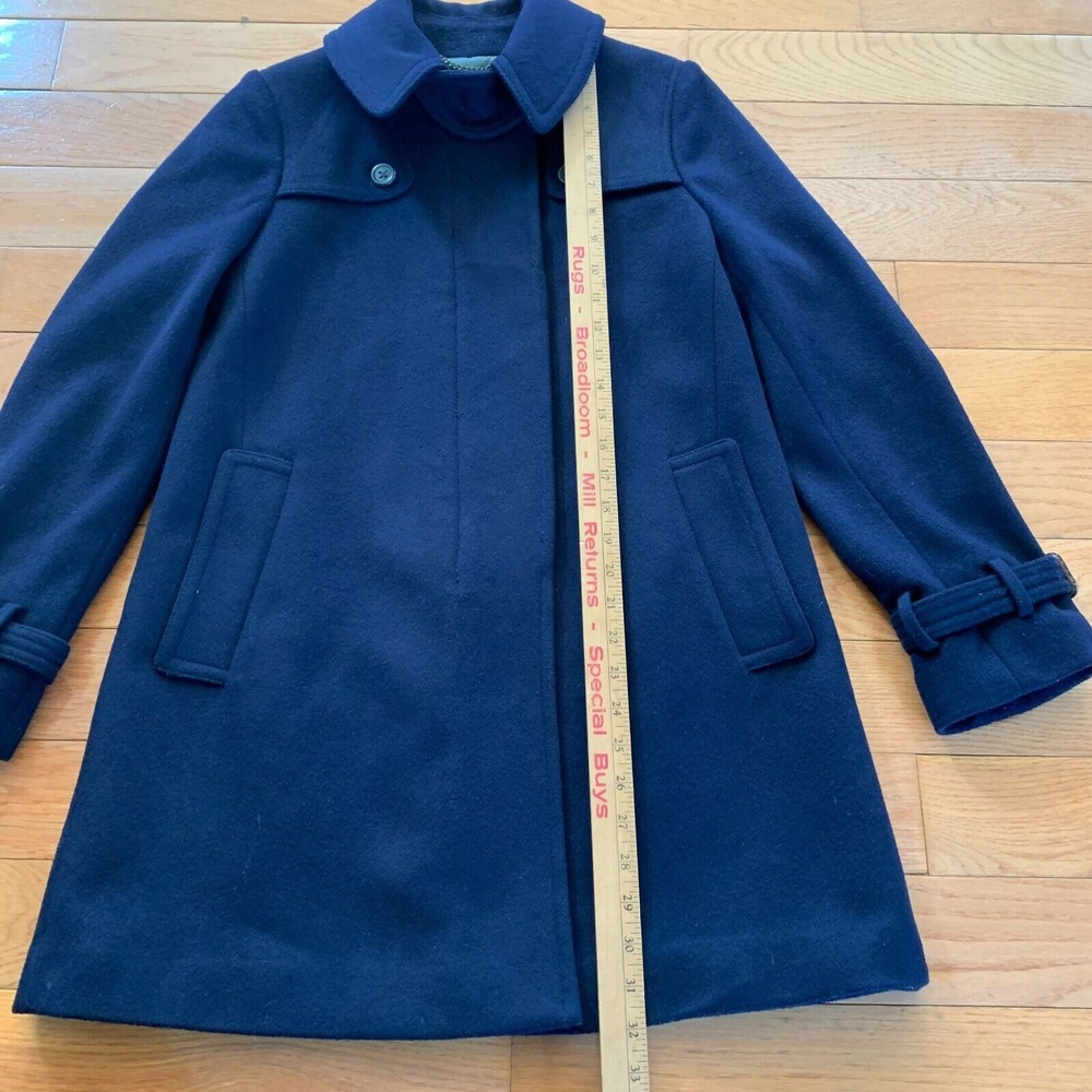 J. CREW Navy Soft Felted Peacoat Jacket Coat Womens Size‎ 2 100% Wool Thinsulate - Picture 8 of 10